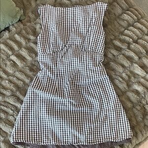 Peppermayo brown gingham dress
